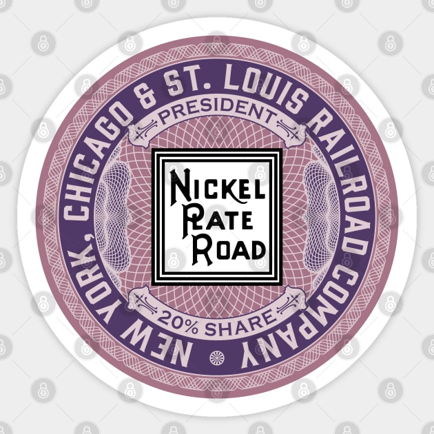 New York, Chicago and St Louis Railroad - Nickel Plate Road (18XX Style) Sticker by Railroad 18XX Designs